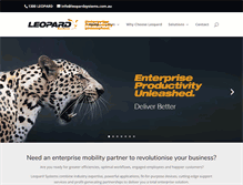 Tablet Screenshot of leopardsystems.com.au